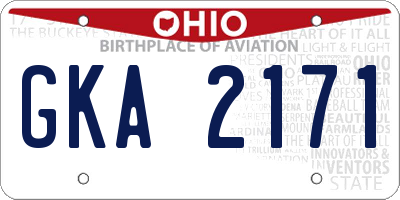 OH license plate GKA2171