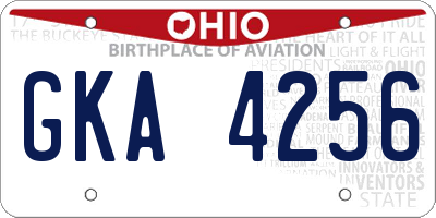 OH license plate GKA4256