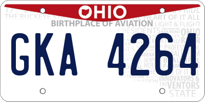 OH license plate GKA4264
