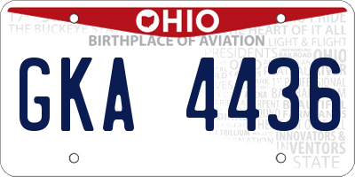 OH license plate GKA4436
