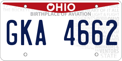 OH license plate GKA4662