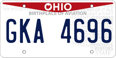 OH license plate GKA4696