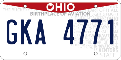 OH license plate GKA4771