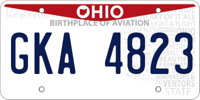 OH license plate GKA4823