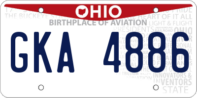 OH license plate GKA4886