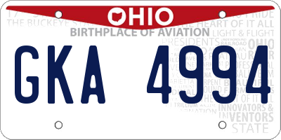 OH license plate GKA4994