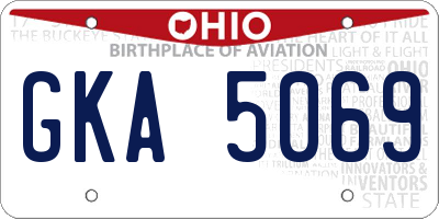 OH license plate GKA5069