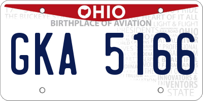 OH license plate GKA5166