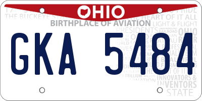 OH license plate GKA5484
