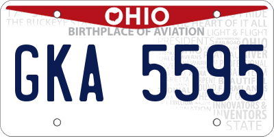 OH license plate GKA5595