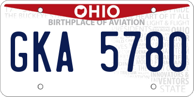 OH license plate GKA5780