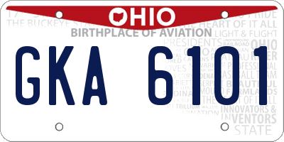 OH license plate GKA6101