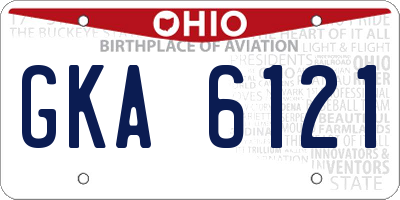 OH license plate GKA6121