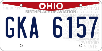 OH license plate GKA6157