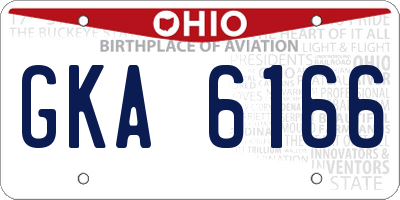 OH license plate GKA6166