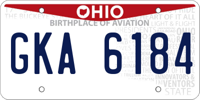 OH license plate GKA6184
