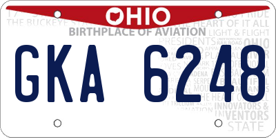 OH license plate GKA6248
