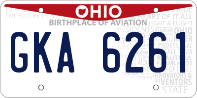 OH license plate GKA6261