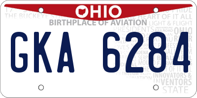 OH license plate GKA6284