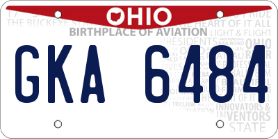OH license plate GKA6484