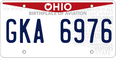 OH license plate GKA6976