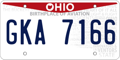 OH license plate GKA7166
