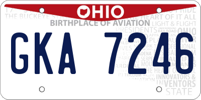 OH license plate GKA7246