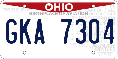 OH license plate GKA7304