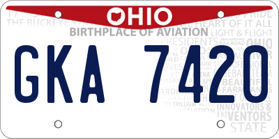OH license plate GKA7420