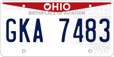 OH license plate GKA7483