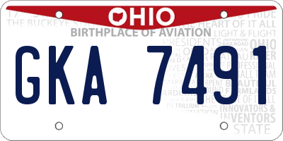 OH license plate GKA7491