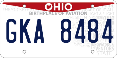 OH license plate GKA8484