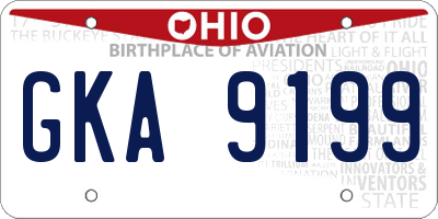 OH license plate GKA9199