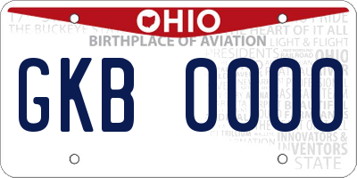OH license plate GKB0000