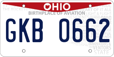 OH license plate GKB0662