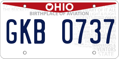 OH license plate GKB0737