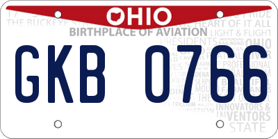OH license plate GKB0766
