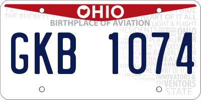 OH license plate GKB1074