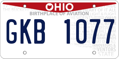 OH license plate GKB1077