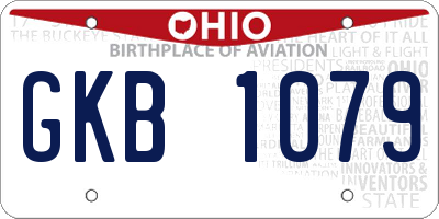 OH license plate GKB1079