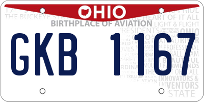 OH license plate GKB1167