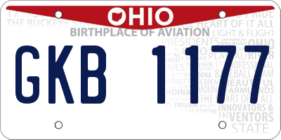 OH license plate GKB1177