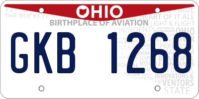 OH license plate GKB1268