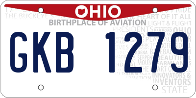 OH license plate GKB1279