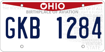 OH license plate GKB1284