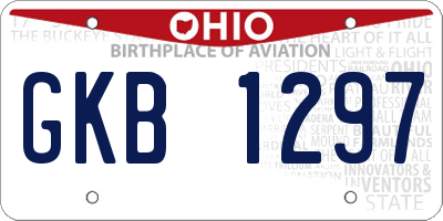 OH license plate GKB1297
