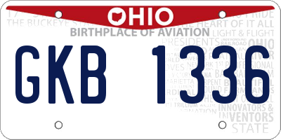 OH license plate GKB1336