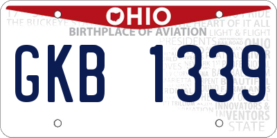 OH license plate GKB1339