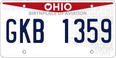 OH license plate GKB1359