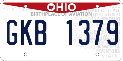 OH license plate GKB1379